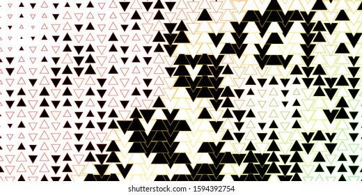 Dark Green, Yellow vector template with lines, triangles. Colorful illustration with triangles in simple style. Best design for posters, banners.