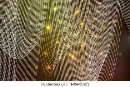 Dark Green, Yellow vector template with carnival confetti. Modern geometrical abstract illustration with carnival ribbons. Beautiful design for your business advert of anniversary.