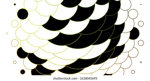 Dark Green, Yellow vector template with circles. Illustration with set of shining colorful abstract spheres. Pattern for booklets, leaflets.