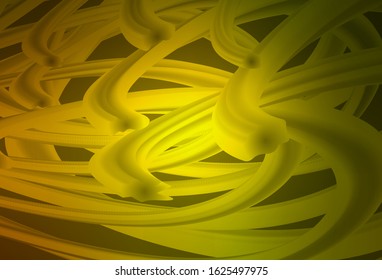 Dark Green, Yellow vector template with curved lines. An elegant bright illustration with gradient. New composition for your brand book.