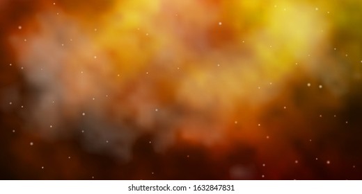 Dark Green, Yellow vector template with neon stars. Colorful illustration with abstract gradient stars. Pattern for new year ad, booklets.