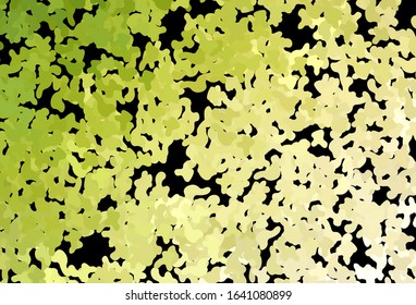 Dark Green, Yellow vector template with chaotic shapes. Modern abstract illustration with colorful random forms. Elegant design for wallpapers.