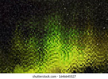 Dark Green, Yellow vector template with rhombus. Modern abstract illustration with colorful rectangles. Best design for your ad, poster, banner.
