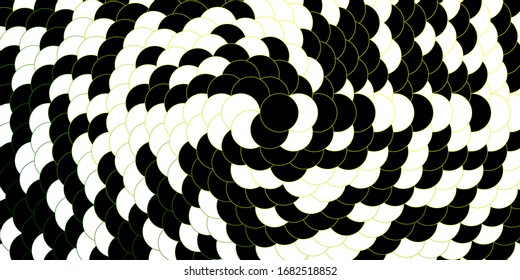 Planta vectorial amarillo verde oscuro con círculos. Diseño decorativo abstracto en estilo degradado con burbujas. Plan para folletos y folletos.