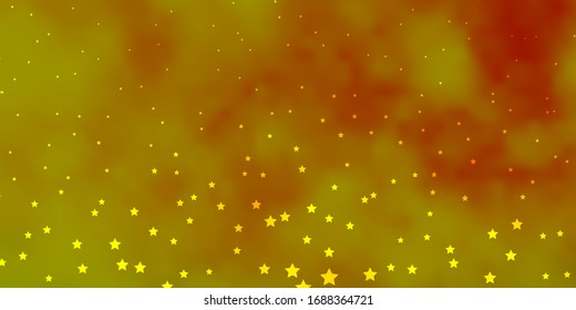 Mapa vectorial amarillo verde oscuro con estrellas neón. Diseño decorativo deslucido y de estilo sencillo con estrellas. Tema para teléfonos celulares.