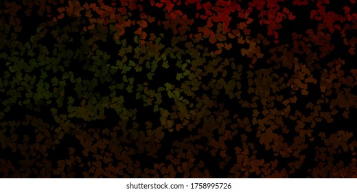 Dark green, yellow vector template with abstract forms. Simple design in abstract style with gradient forms. Simple illustration for your web site.
