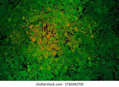 Dark Green, Yellow vector template with chaotic shapes. Modern abstract illustration with colorful random forms. Best smart design for your business.