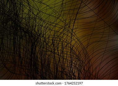 Planta vectorial amarillo verde oscuro con líneas curvas. Ilustración colorida brillante en un estilo de curva simple. Mejor diseño para su negocio.