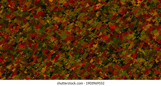 Dark green, yellow vector template with triangle shapes. Web material illustration with colorful abstract triangles. Start design for insperarion.