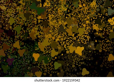Dark Green, Yellow vector template with chaotic shapes. Illustration with colorful gradient shapes in abstract style. Best smart design for your business.