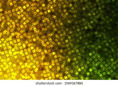 Dark Green, Yellow vector template with rhombus. Decorative design in abstract style with rectangles. Modern template for your landing page.