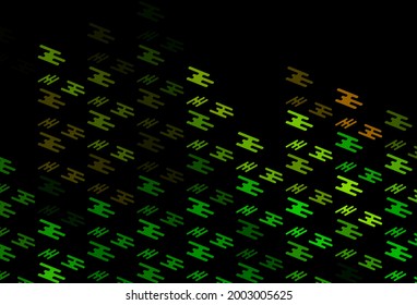 Dark Green, Yellow vector template with repeated sticks. Lines on blurred abstract background with gradient. Pattern for websites, landing pages.