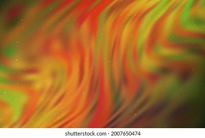 Dark Green, Yellow vector template with space stars. Modern abstract illustration with Big Dipper stars. Pattern for futuristic ad, booklets.