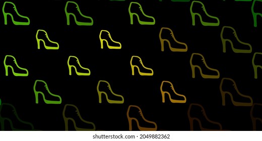 Dark green, yellow vector template with businesswoman signs. Abstract illustration with a depiction of women's power. Background for International Women’s Day.