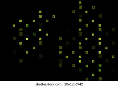 Dark Green, Yellow vector template with circles, rectangles. Modern abstract illustration with colorful circles, rectangles. Pattern for busines booklets, leaflets.