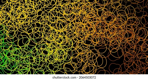 Dark green, yellow vector template with abstract forms. Illustration with colorful shapes in abstract style. Background for cell phones.