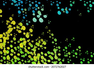 Dark Green, Yellow vector template with bent lines. Colorful abstract illustration with gradient lines. New composition for your brand book.