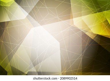 Dark Green, Yellow vector template with crystals, triangles. Abstract gradient illustration with triangles. Best smart design for your business.