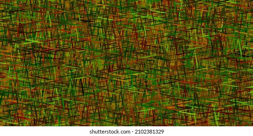 Plantilla de vector amarillo verde oscuro con palos repetidos. Líneas sobre fondo abstracto borroso con degradado. Patrón de anuncios, folletos, folletos.