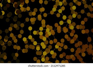 Planta vectorial amarillo verde oscuro con estructura de inteligencia artificial. Ilustración colorida brillante con estructura real de IA. Patrón de ciencia, diseños futuristas.