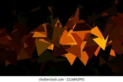 Dark Green, Yellow vector template with crystals, triangles. Illustration with set of colorful triangles. Best smart design for your business.