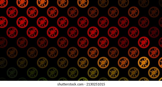 Dark Green, Yellow vector template with flu signs. Colorful abstract illustration with gradient medical shapes. Simple drawing against danger fever.