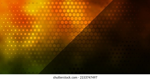 Dark Green, Yellow vector template with circles. Glitter abstract illustration with colorful drops. Pattern for business ads.