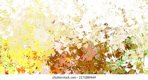 Plantilla vectorial de color verde oscuro y amarillo con formas triangulares. Diseño sencillo de estilo abstracto con triángulos, líneas. Una adición fácil a sus comerciales.