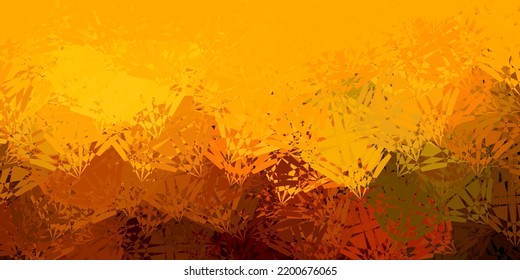 Plantilla vectorial amarillo verde oscuro con formas triangulares. Ilustración abstracta sobresaliente con una gama de triángulos coloridos. Una adición fácil a sus comerciales.