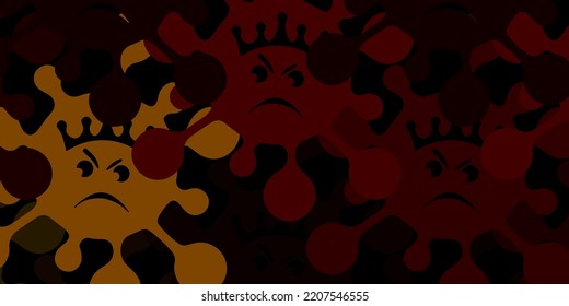 Dunkelgrüne, gelbe Vektorvorlage mit Grippezeichen. Abstrakte Illustration mit biologischen Farbverlauf-Formen. Bildschirmhintergrund für den Gesundheitsschutz.