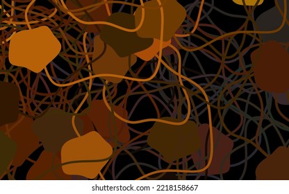 Dark Green, Yellow vector template with chaotic shapes. Modern abstract illustration with colorful random forms. Elegant design for wallpapers.
