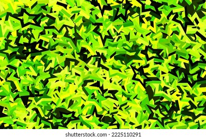 Dark Green, Yellow vector template with sky stars. Decorative shining illustration with stars on abstract template. Pattern for astrology websites.