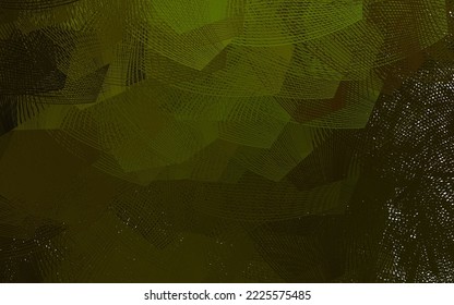 Dark Green, Yellow vector template with bent lines. Modern gradient abstract illustration with bandy lines. A sample for your ideas.