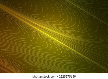 Plantilla de vector amarillo verde oscuro con palos repetidos. Líneas sobre fondo abstracto borroso con degradado. Mejor diseño para tu anuncio, afiche, banner.