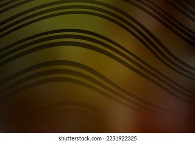 Mapa vectorial amarillo verde oscuro con líneas irregulares. Muestra con líneas de colores, formas. Textos para folletos, folletos.