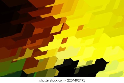 Plantilla de vector amarillo verde oscuro en estilo hexagonal. Ilustración abstracta brillante en estilo hexagonal. Patrón para las páginas de aterrizaje.