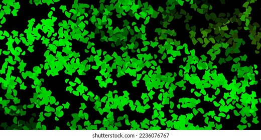 Plantilla vectorial de color verde oscuro y amarillo con formas abstractas. Formas abstractas coloridas con gradiente de estilo sencillo. Ilustración simple para su sitio web.
