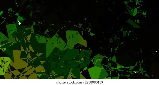 Dark Green, Yellow vector template with triangle shapes. Smart abstract illustration with triangle forms in modern style. Design for your wallpapers.