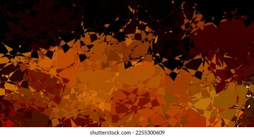 Dark Green, Yellow vector template with triangle shapes. Outstanding abstract illustration with range of colorful triangles. An easy addition to your commertials.