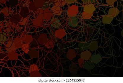 Dark Green, Yellow vector template with chaotic shapes. Simple colorful illustration with abstract gradient shapes. Simple design for your web site.