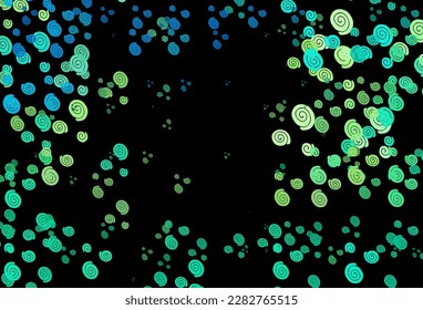 Dark Green, Yellow vector template with lines, ovals. Modern gradient abstract illustration with bandy lines. The best blurred design for your business.