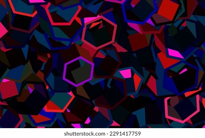 Dunkelgrüne, gelbe Vektorvorlage im sechseckigen Stil. Abstrakte Illustration mit bunten Hexagons. Design für Ihre Unternehmenswerbung.
