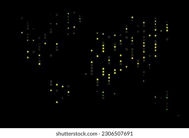 Dark Green, Yellow vector template with square style. Glitter abstract illustration with rectangular shapes. Background for cell phones.