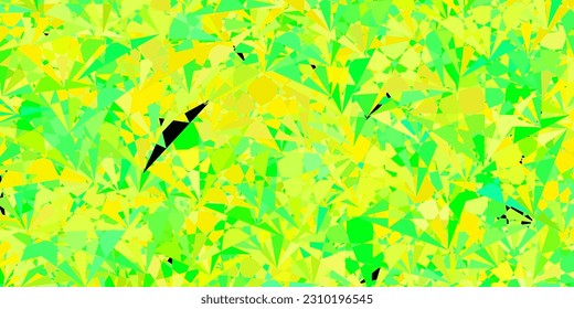 Dark Green, Yellow vector template with triangle shapes. Smart abstract illustration with triangle forms in modern style. Landing pages material.