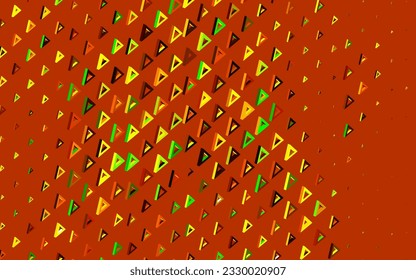 Dark Green, Yellow vector template with crystals, triangles. Decorative design in abstract style with triangles. Best smart design for your business.