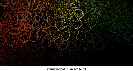 Plantilla vectorial de color verde oscuro y amarillo con formas abstractas. Ilustración colorida con formas de gradiente simples. Diseño inteligente para su negocio.