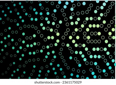 Dark Green, Yellow vector template with circles. Modern abstract illustration with colorful water drops. Design for posters, banners.