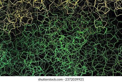 Plantilla vectorial de color verde oscuro y amarillo con formas caóticas. Ilustración simple y colorida con formas abstractas de gradiente. Mejor diseño inteligente para su negocio.