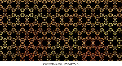 Dark Green, Yellow vector template with esoteric signs. Abstract illustration with gothic gradient shapes. Background for esoteric, mystic designs.