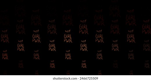 Dark Green, Yellow vector template with businesswoman signs. Abstract illustration with a depiction of women's power. Design for International Women’s Day.